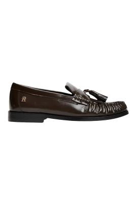 TH Monogram Läder Tassel Loafers