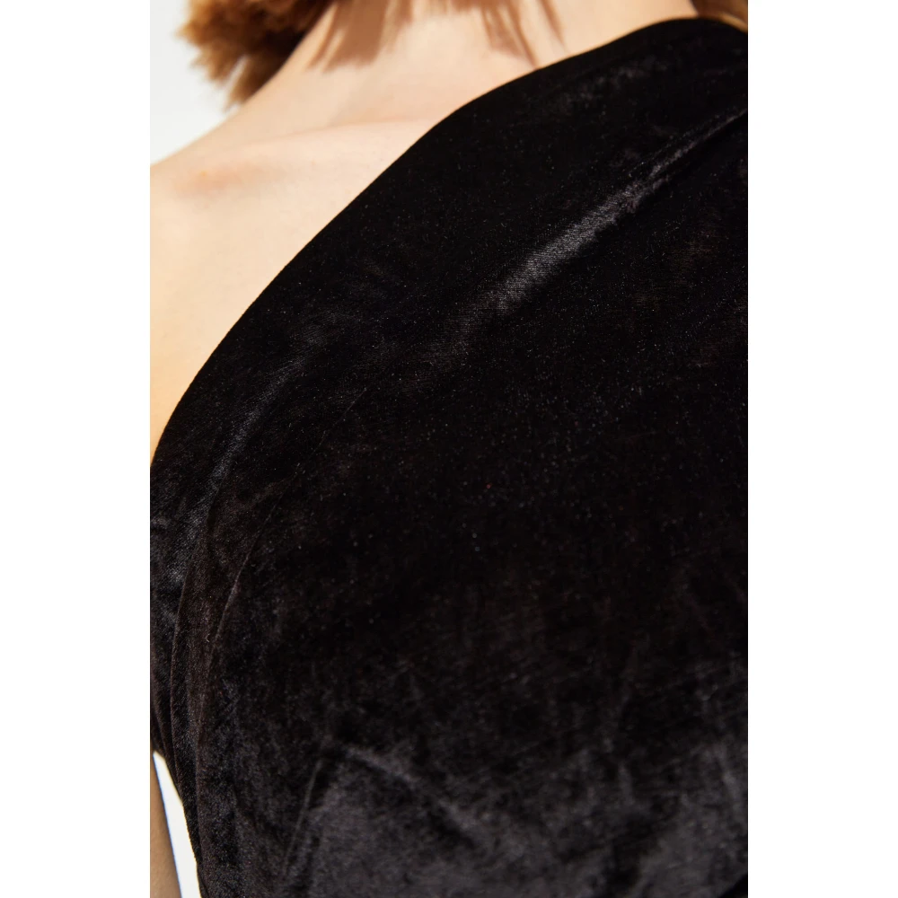 Balenciaga Lange jurk met een asymmetrische snit Black Dames