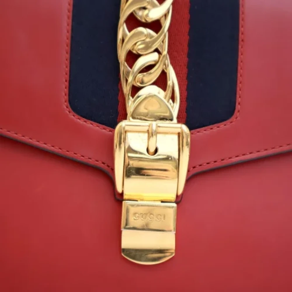 Gucci Vintage Pre-owned Leather handbags Red Dames