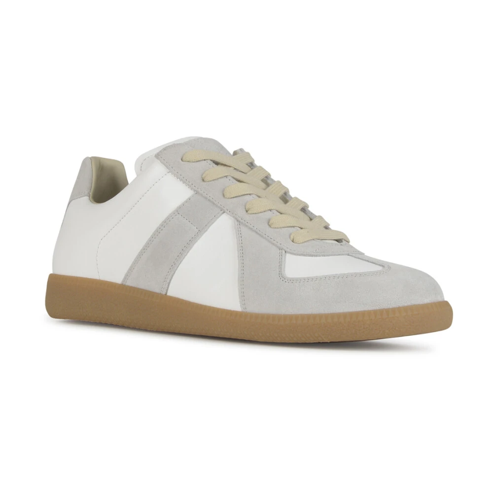 Maison Margiela Men's White Grey And Replica Sneakers - Image 7