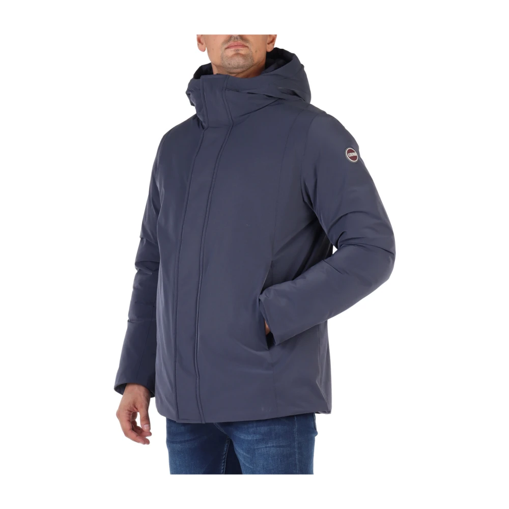 Colmar Matte Stof Hooded Endurance Puffer Jas Blue Heren