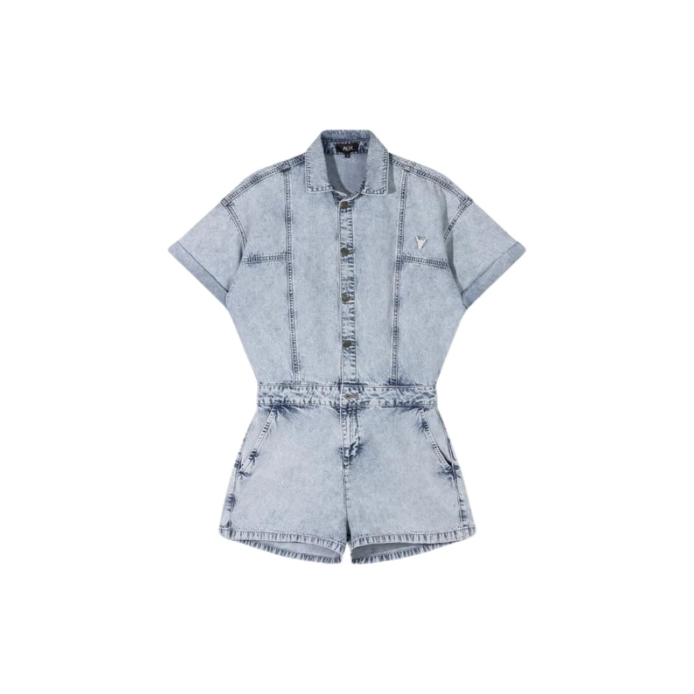 Alix The Label Denim playsuit met verstelbare bandjes Blue Dames