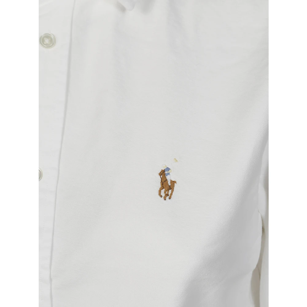 Polo Ralph Lauren Oxford Overhemd van Fris Wit Katoen White Dames