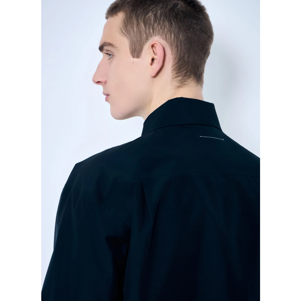 MM6 Maison Margiela Logo Print Stretch Shirt Black Heren