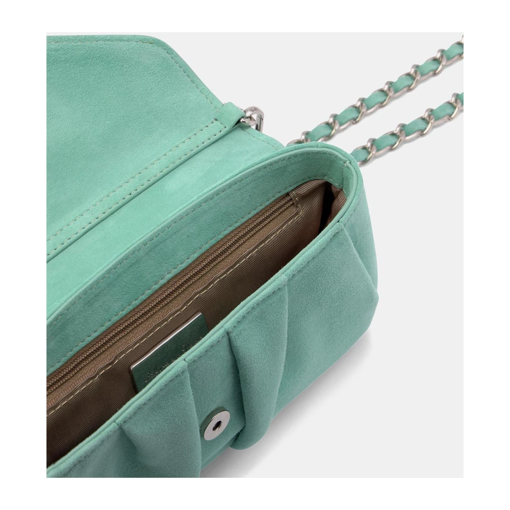Alma en Pena Vierkante Broche Schoudertas Green Dames