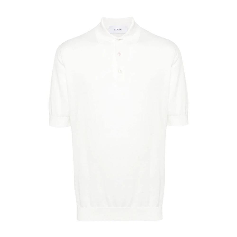 Lardini Wit Poloshirt met Geborduurd Logo White Heren