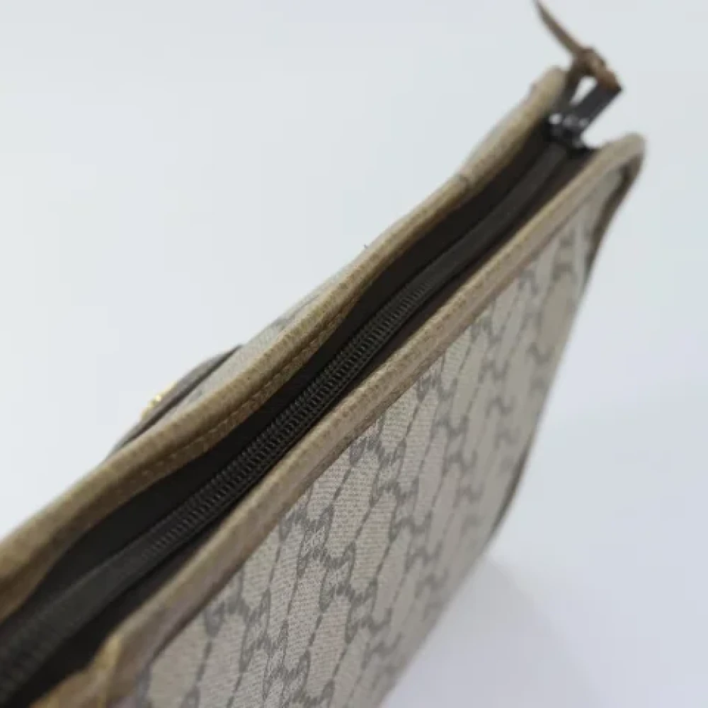 Gucci Vintage Pre-owned Canvas clutches Beige Dames