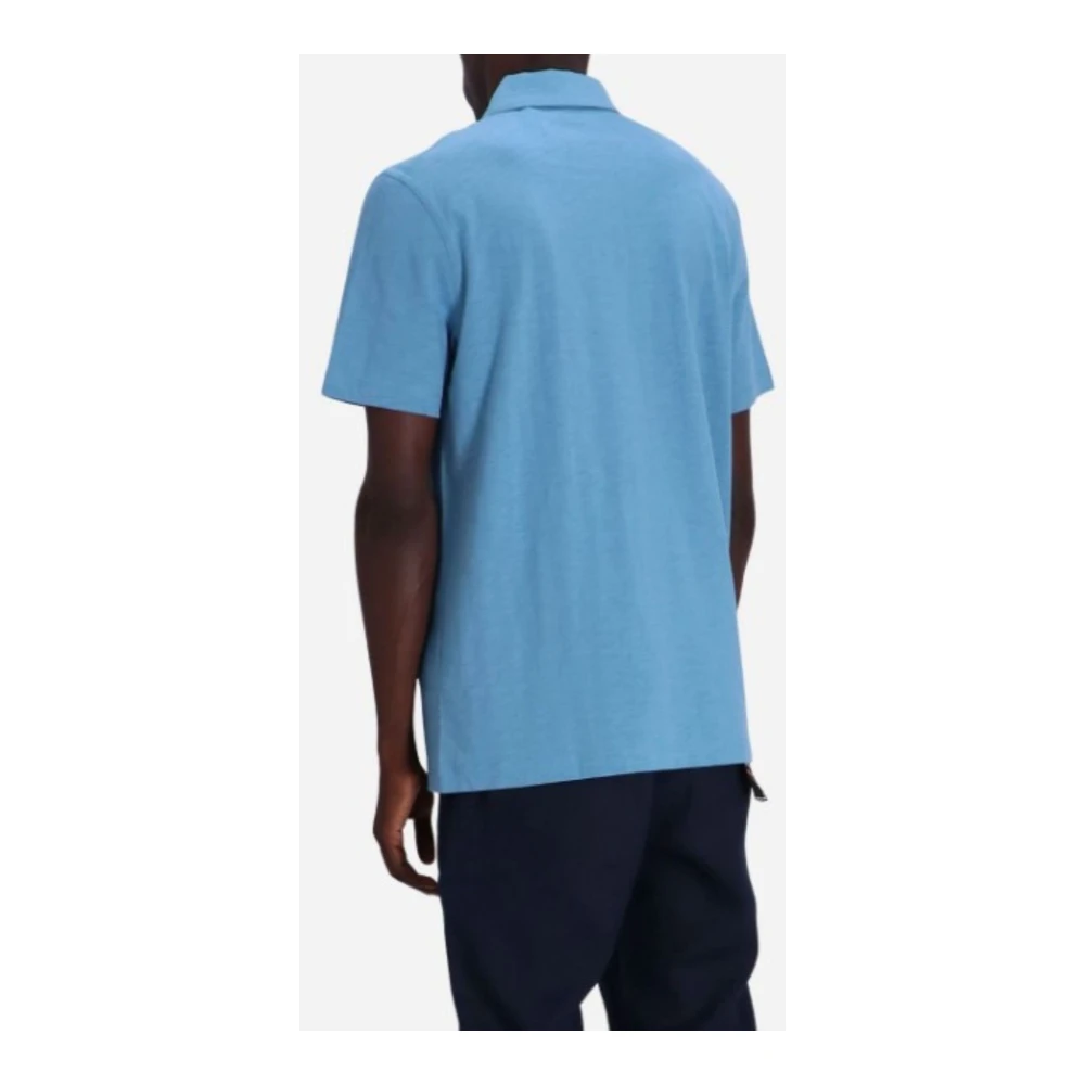 Hugo Boss Heren Slub Polo Shirt Blue Heren