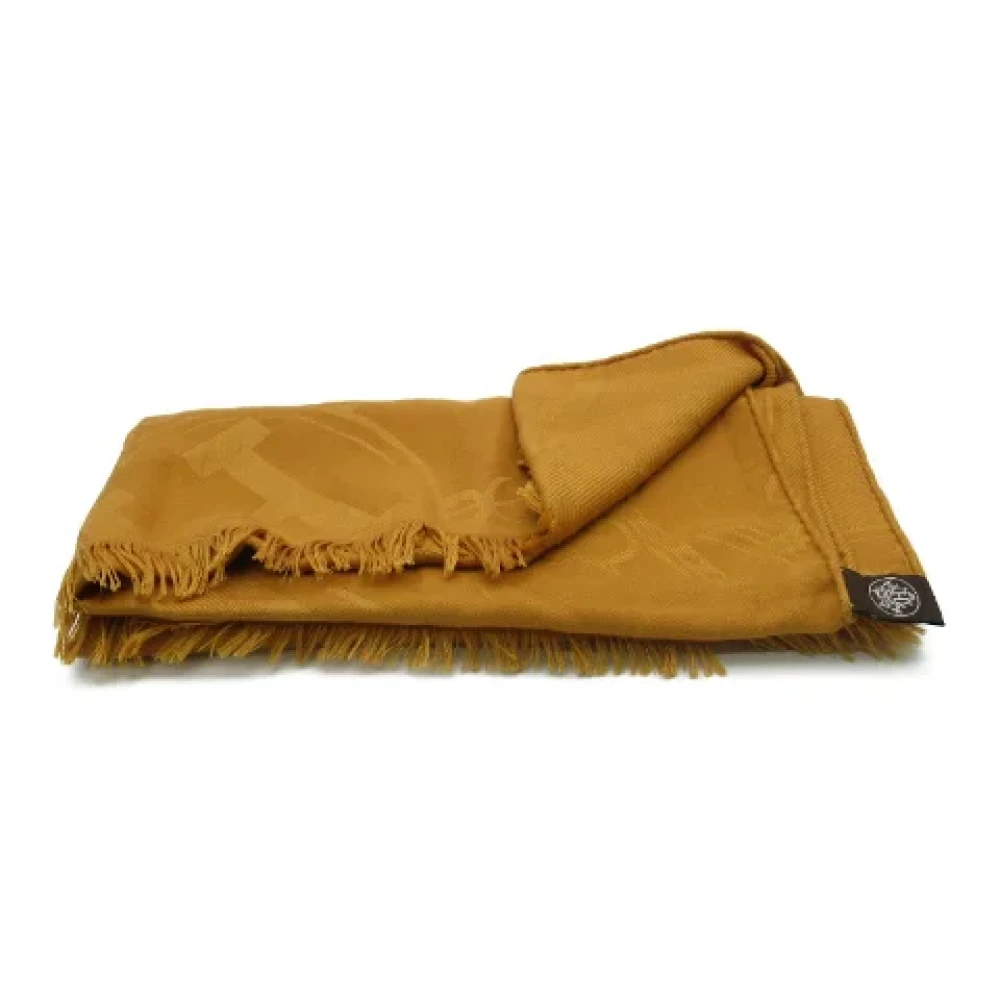 Hermès Vintage Pre-owned Cashmere scarves Brown Dames