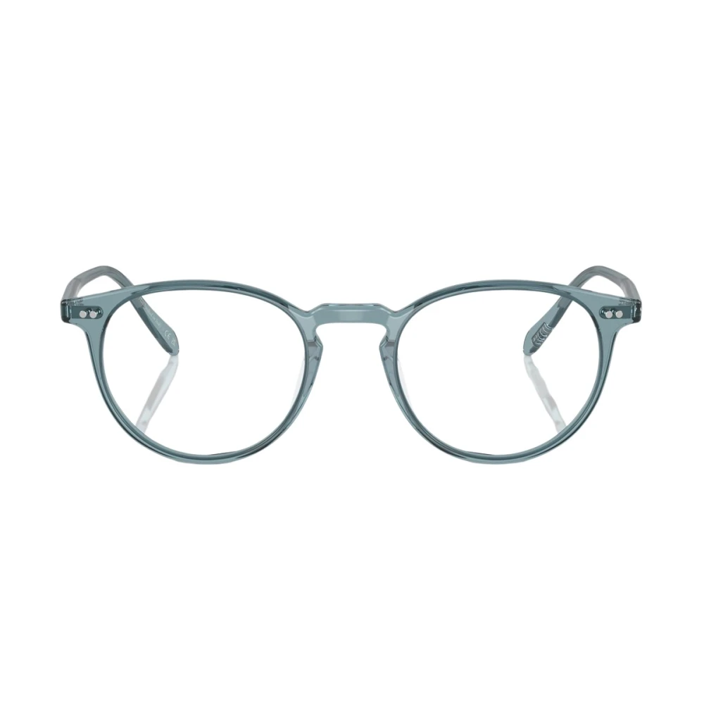 Oliver Peoples Phantos acetaat montuur met retro sleutelbrug Blue Unisex