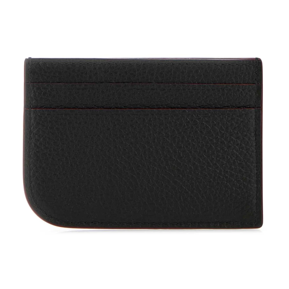 alexander mcqueen Stijlvolle Zwarte Leren Kaarthouder Black Heren