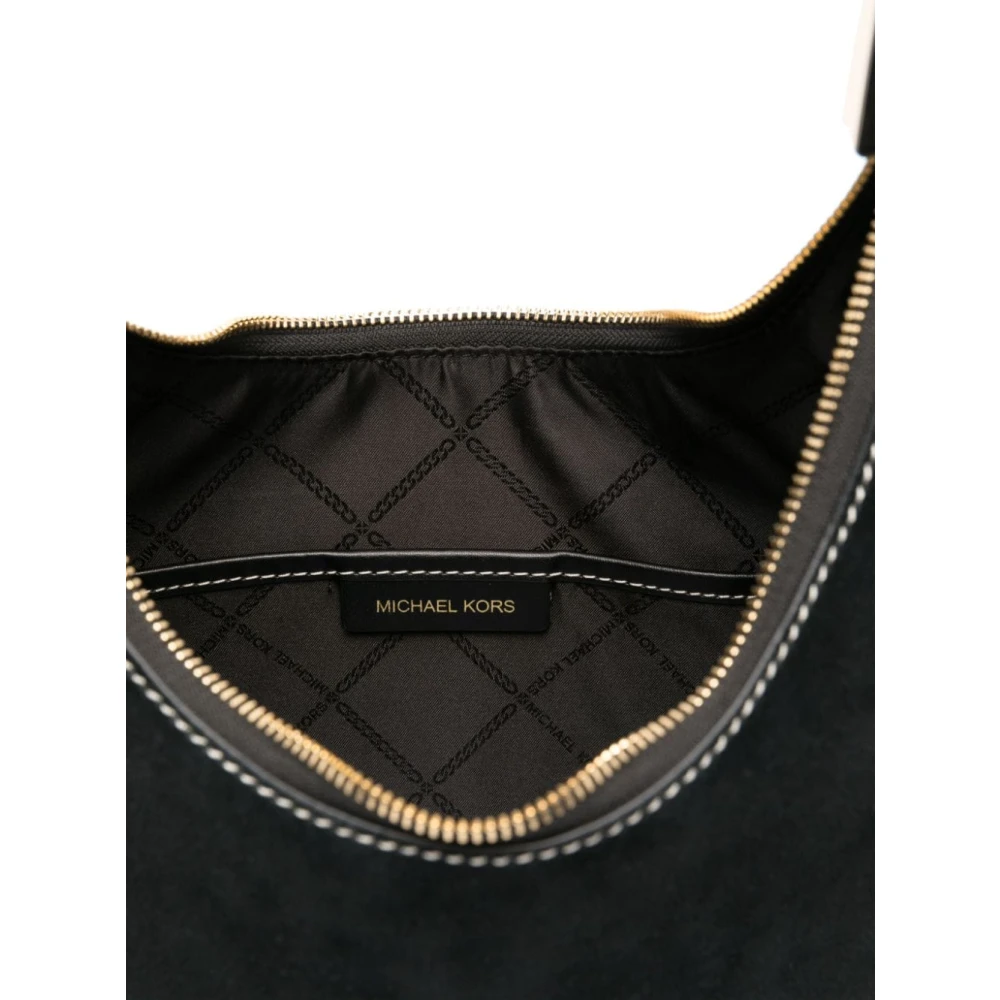 Michael Kors Zwarte Suède Leren Handtas Black Dames