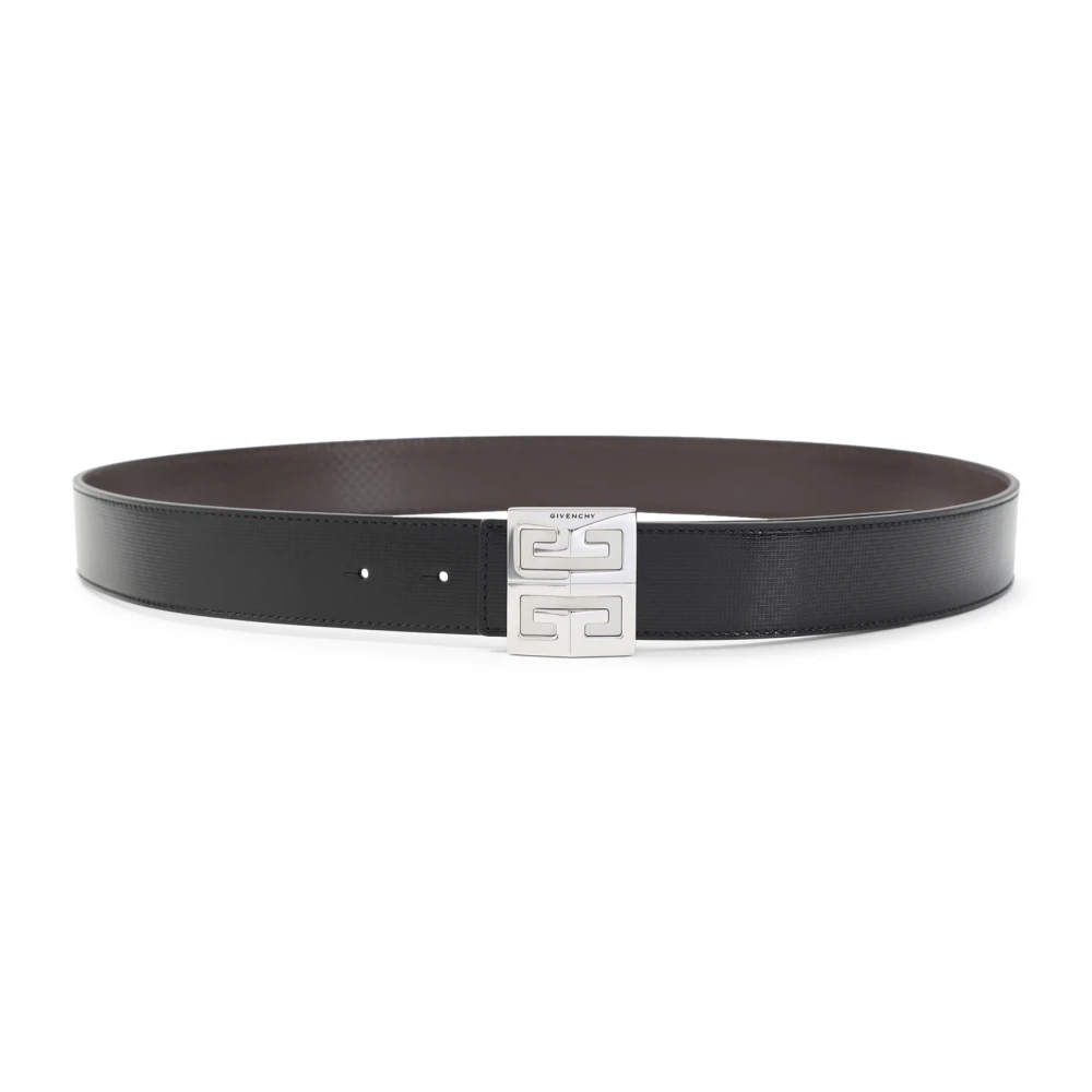 Givenchy Zwarte Leren Riem Stijlvolle Herenaccessoire Black Heren