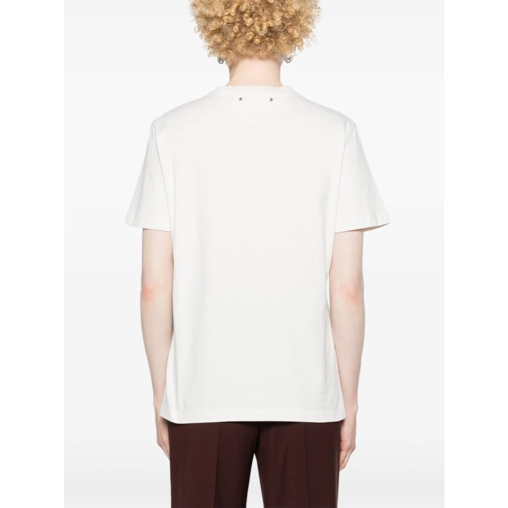 Golden Goose Klassiek Wit Zwart T-shirt White Dames