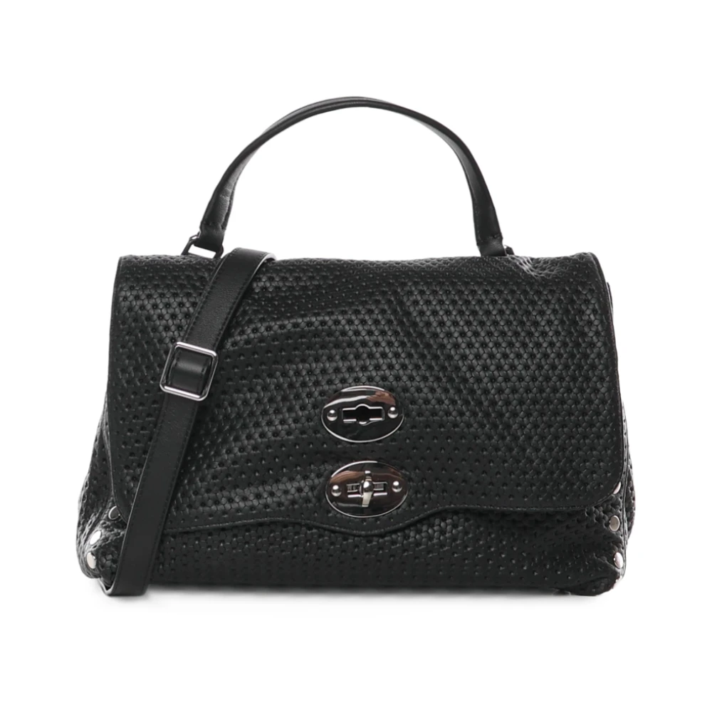 Zanellato Women's Black Handbags, One Size, Postina Messenger Bag