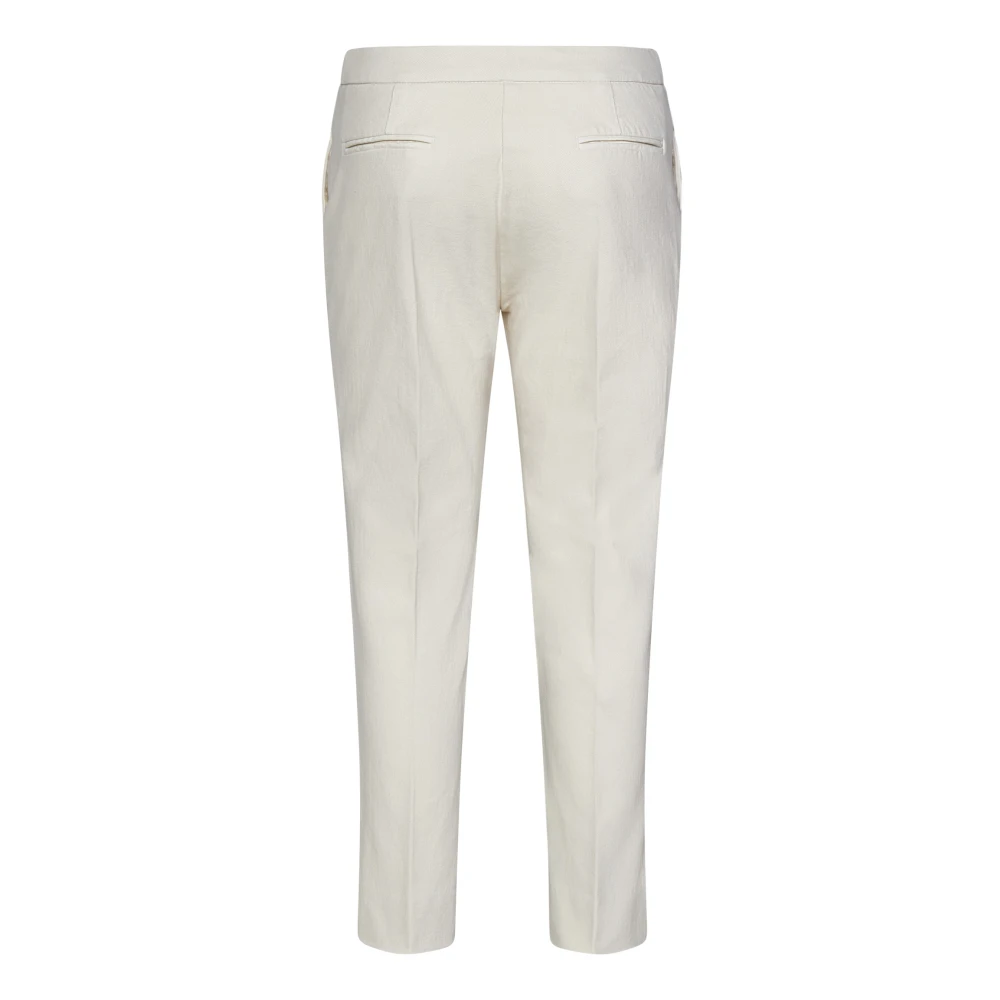 Drumohr Witte Broek met Amerikaanse Zakken White Dames