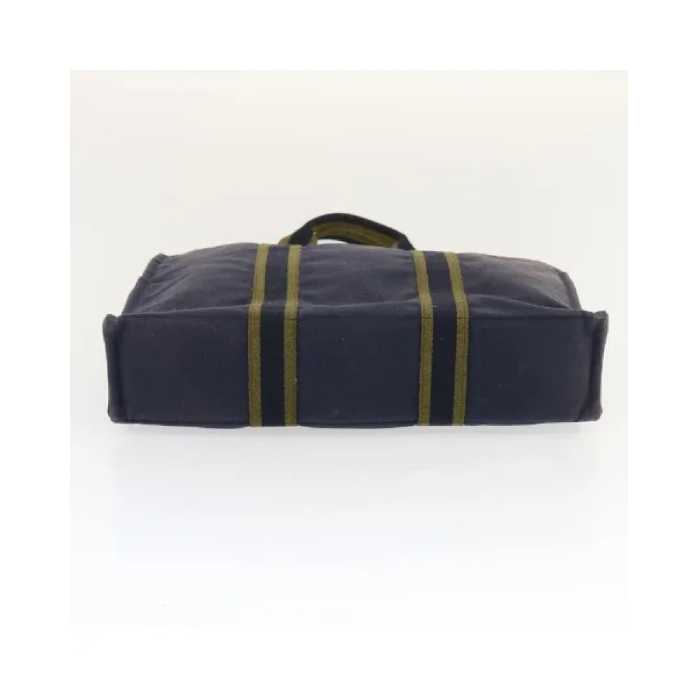 Hermès Vintage Pre-owned Cotton handbags Blue Dames