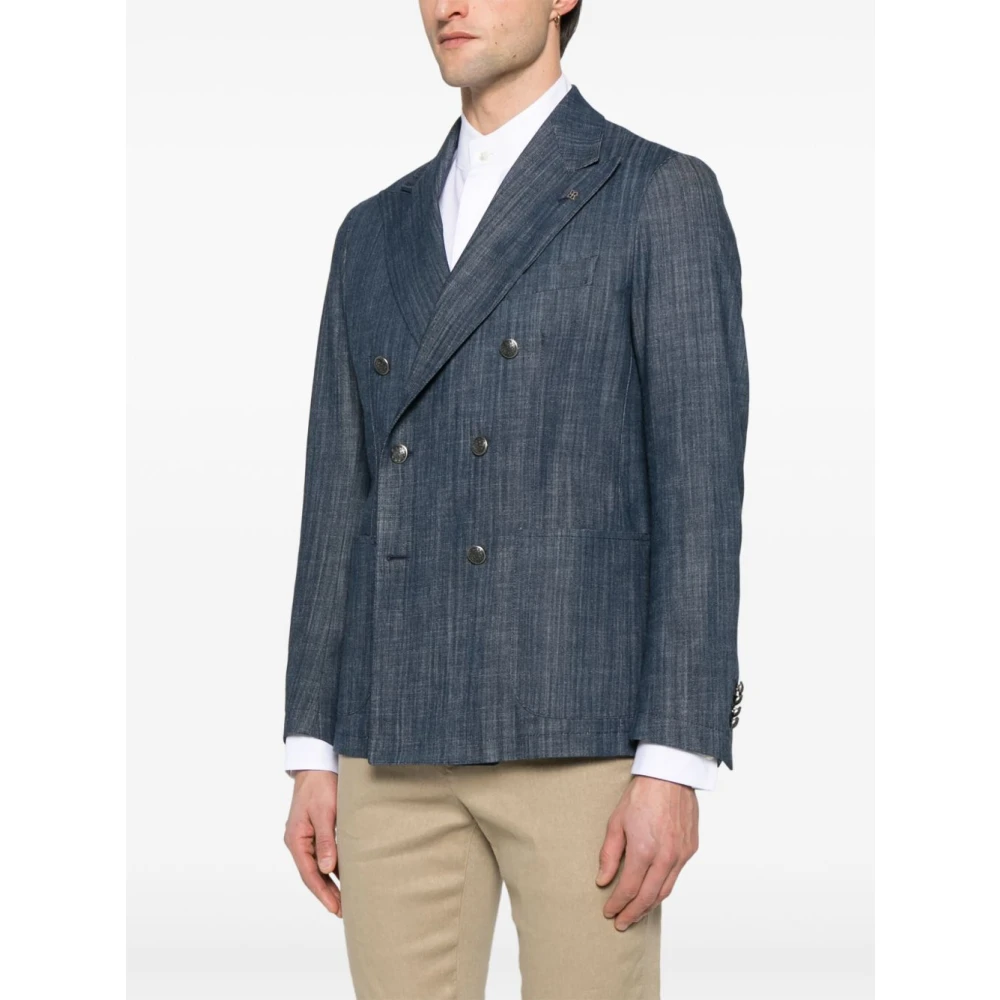 Tagliatore Jassen Blauw Blue Heren