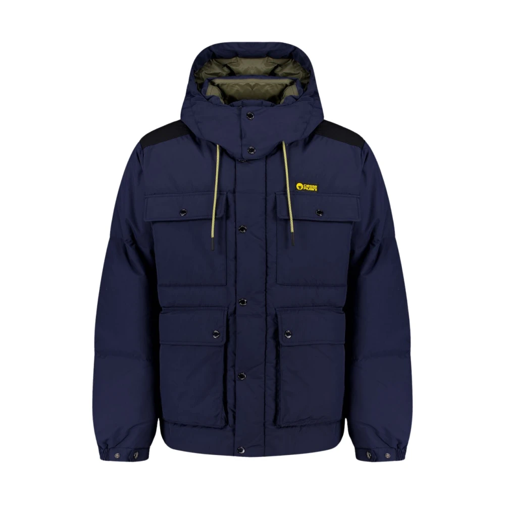 Ciesse Piumini Alaska Unisex Donsjas IN Blauw 4 Zakken MET Afneembare Capuchon 100% Blue Heren