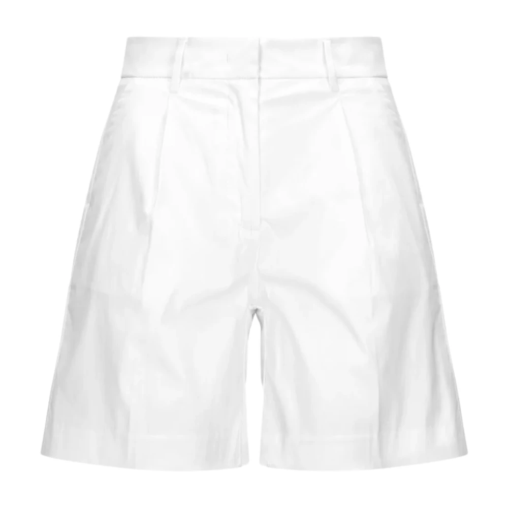 K-Way Vrouw Wit Korte Broeken Dames, L, Katoen, Twill Tech Chino Shorts Zonder Plooien