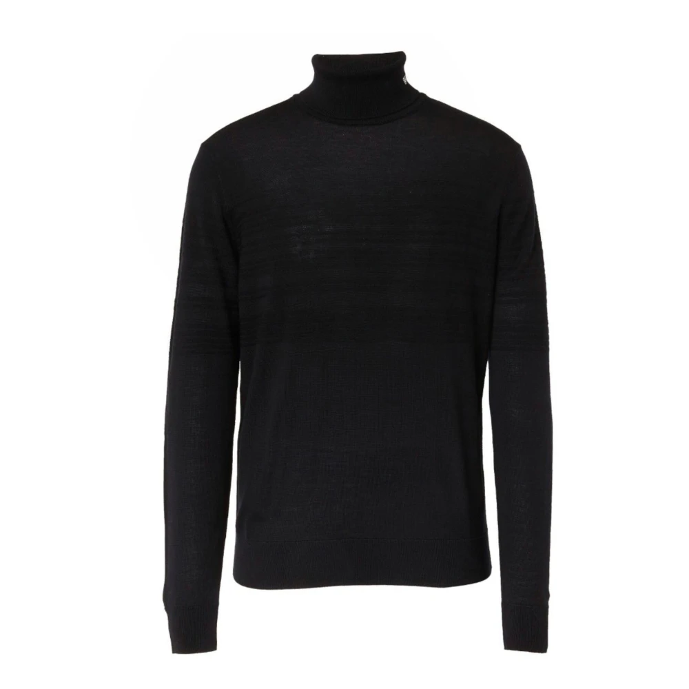 Emporio Armani Geborduurde Adelaar Wollen Trui Zwart Black Heren