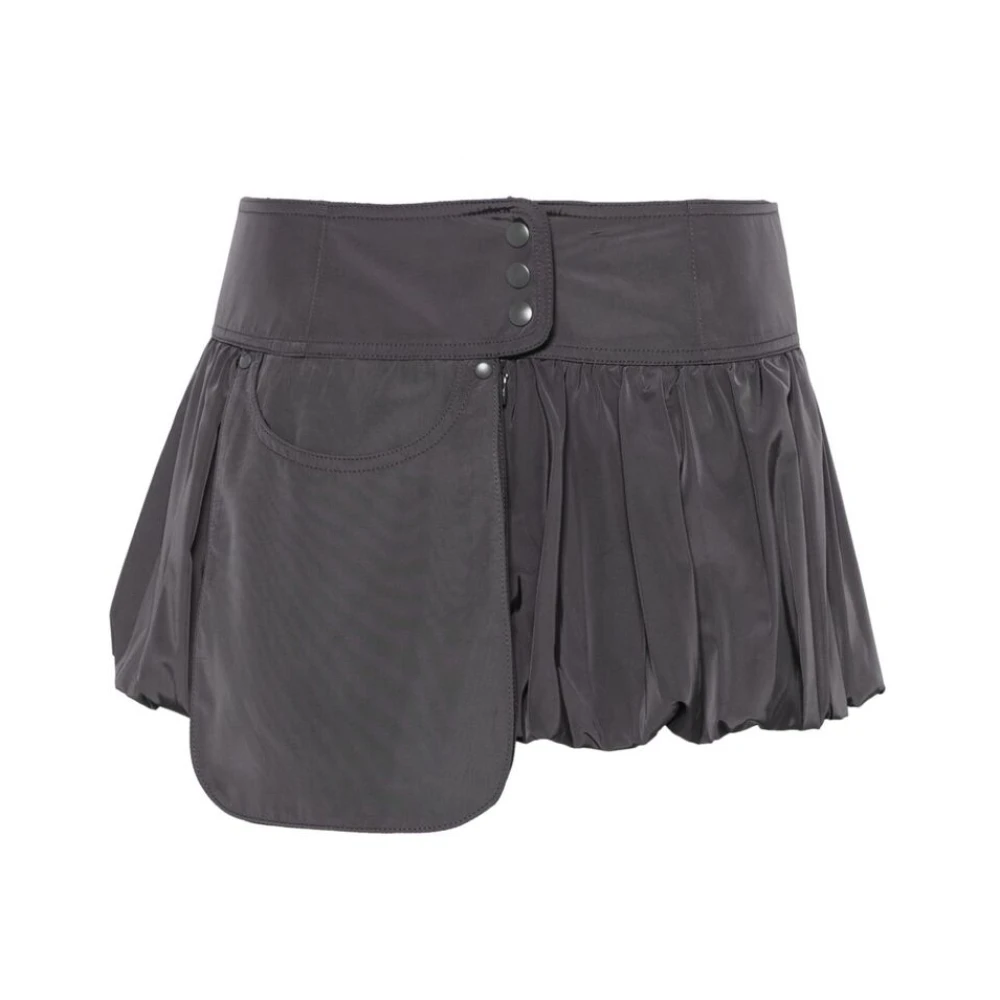 LOW Classic Houtskoolgrijze Bubble Rok met Zakken Gray Dames