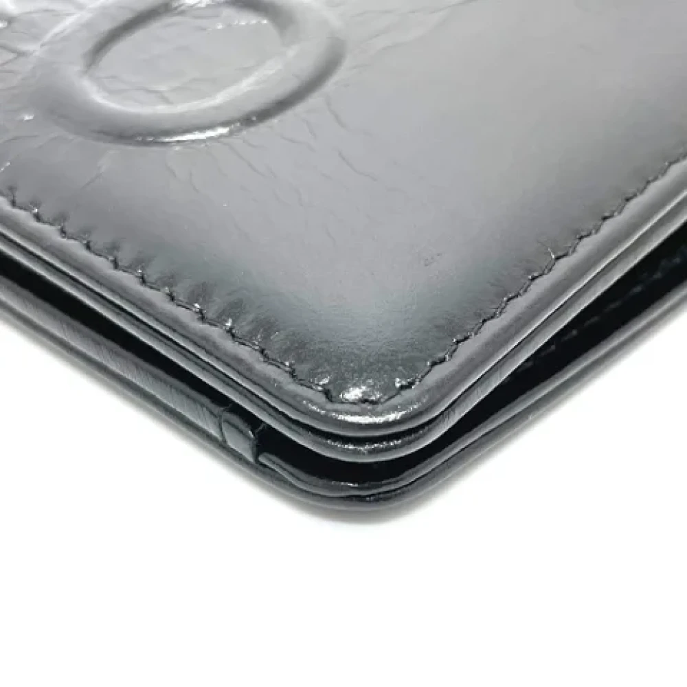 Chanel Vintage Pre-owned Leather wallets Black Dames