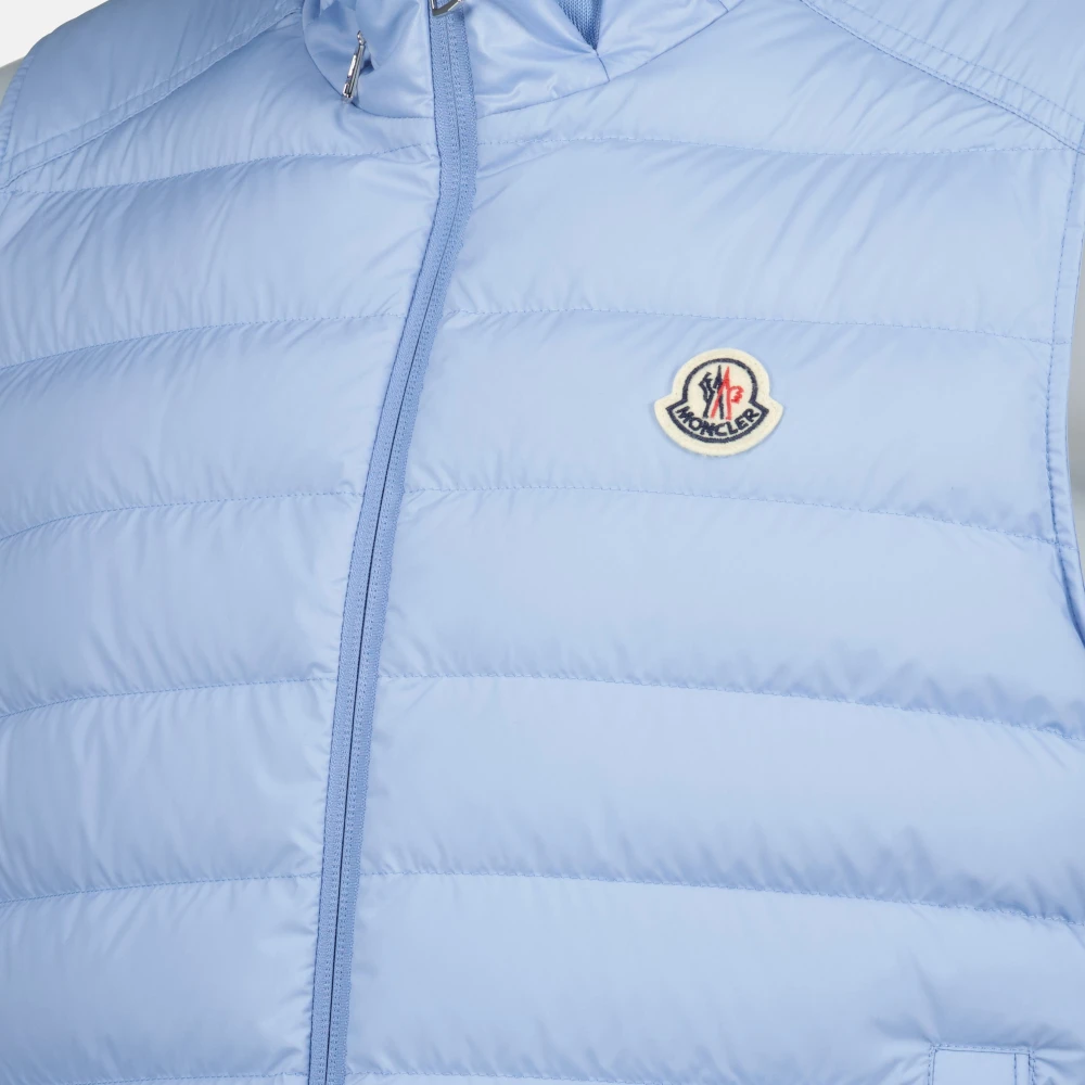 Moncler Blauwe mouwloze Bourget jas Blue Heren
