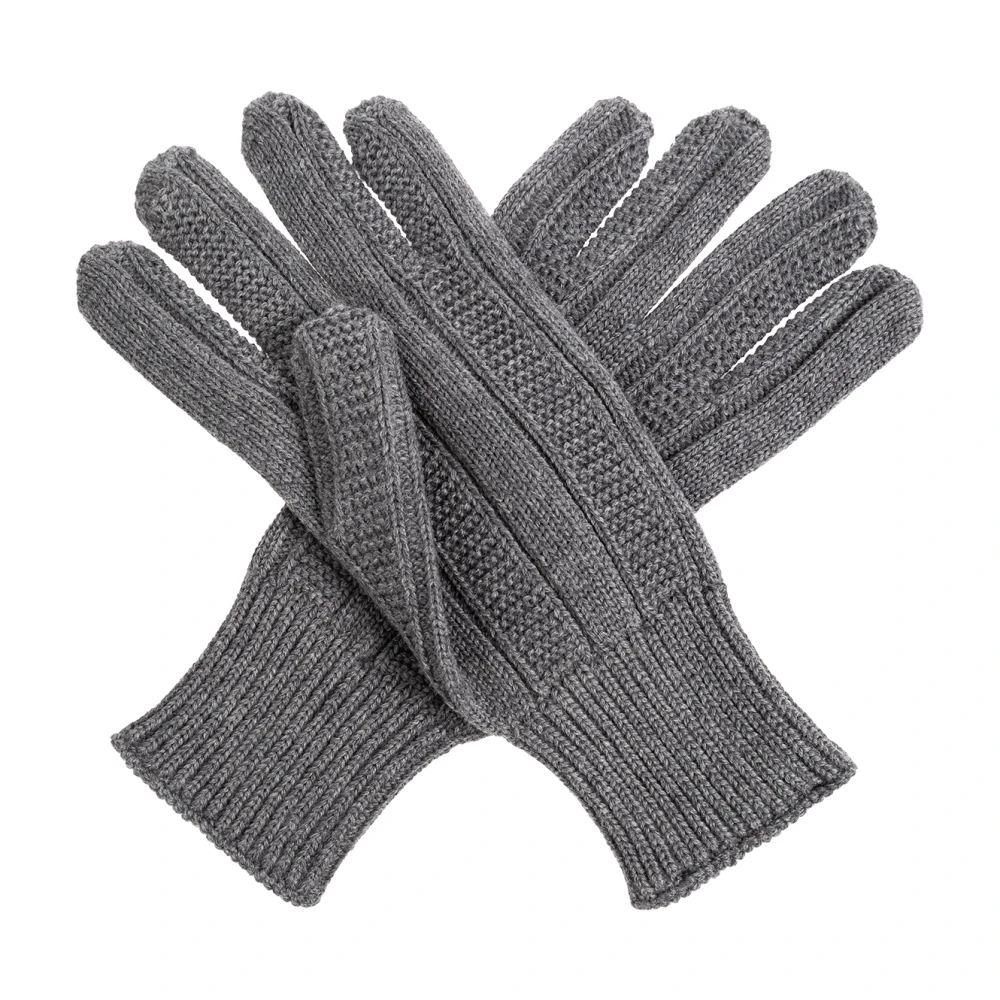 Versace Wollen handschoenen Gray Heren