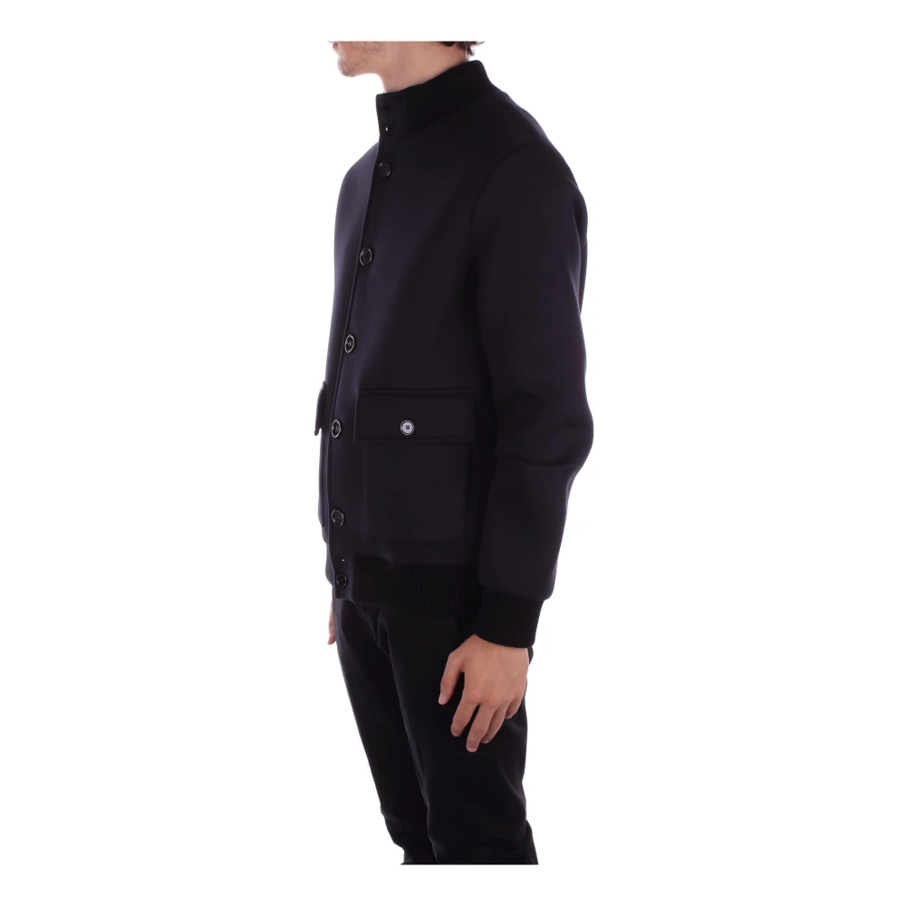 Dondup Zwarte Logo Jas met Knopen Black Heren