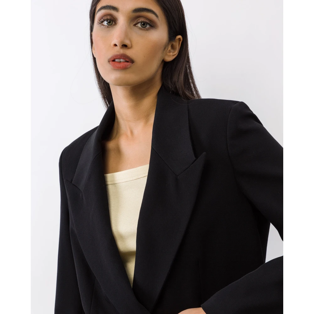 IVY OAK Peak Lapel Tuxedo Blazer Black Dames