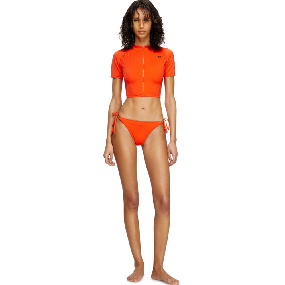 Diesel Oranje Sea Bikini Top met Ovaal D Logo Orange Dames