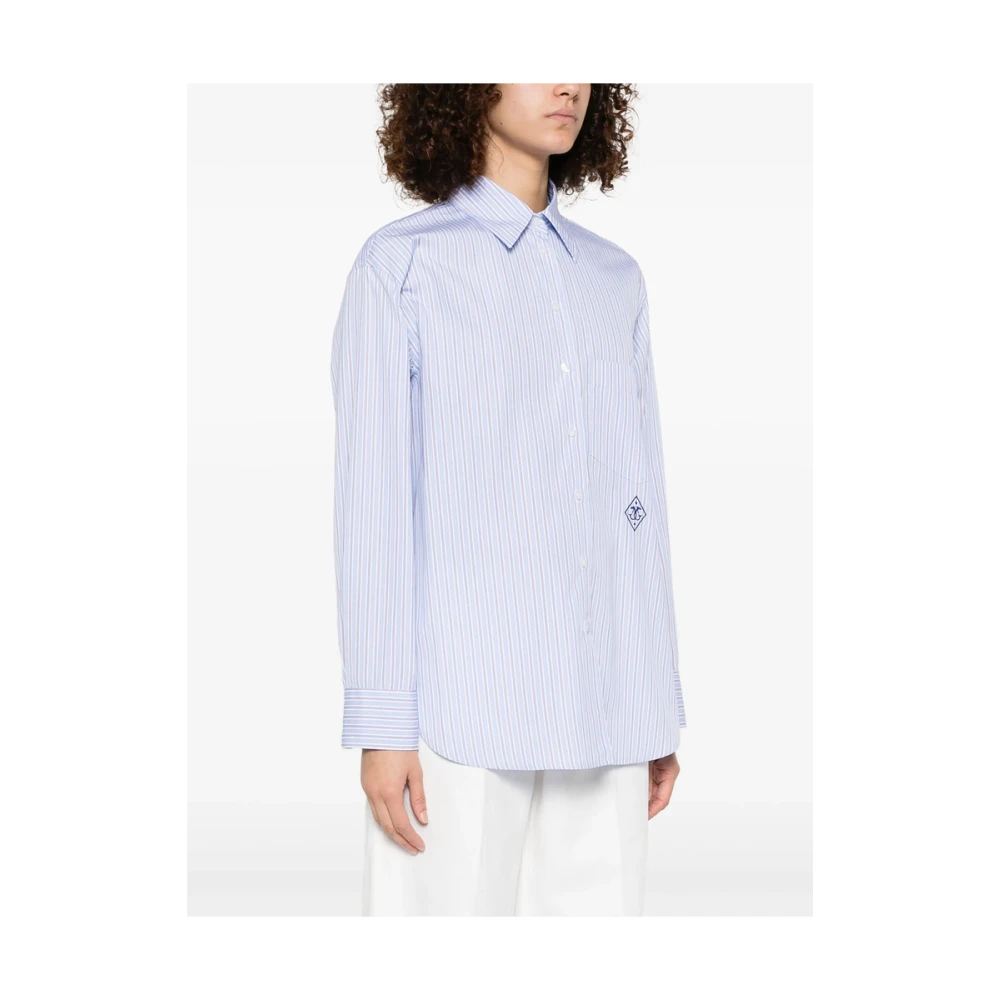 Seafarer Blauw Gestreepte Knoopshirt Blue Dames