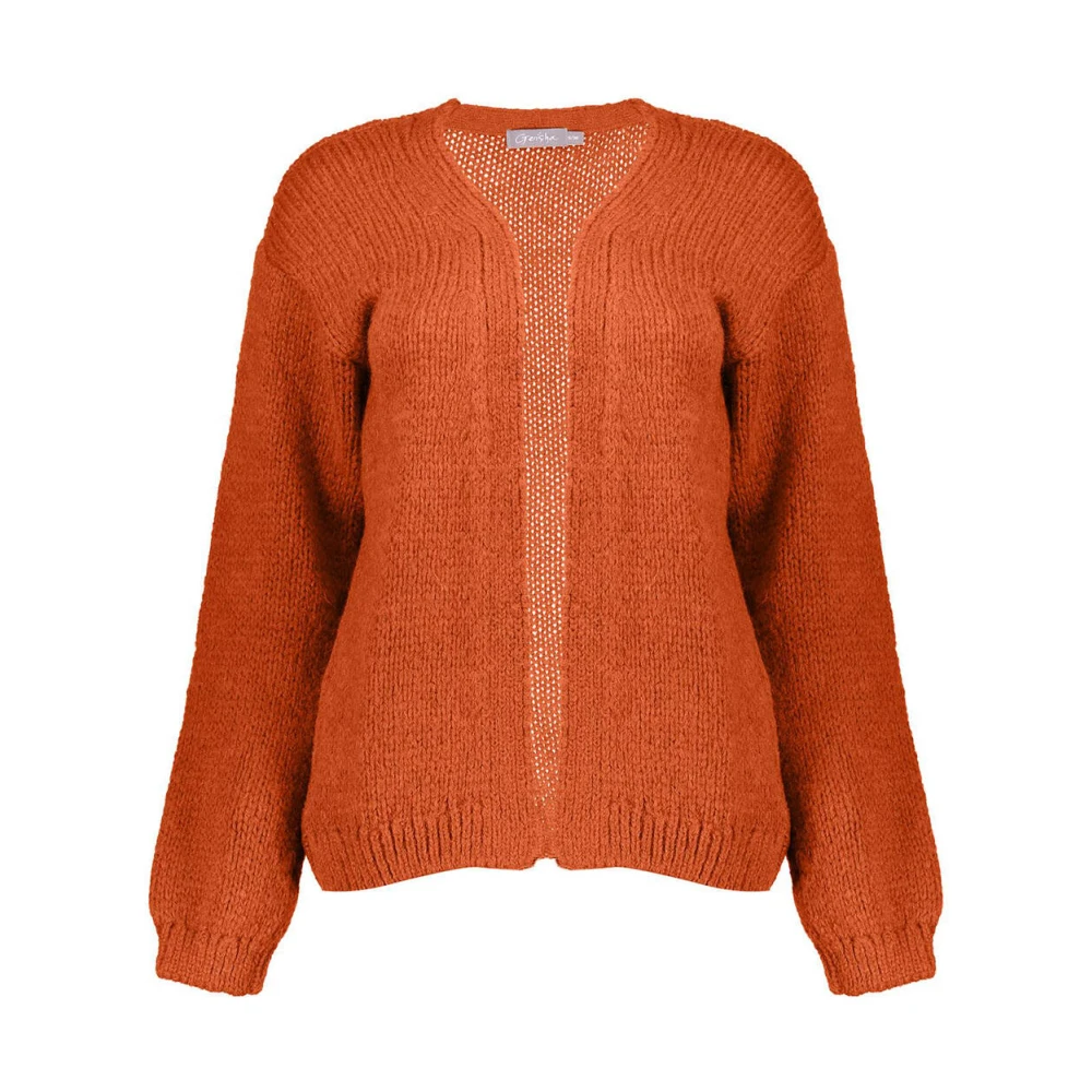 Geisha Basis Cardigan Vest Orange Dames