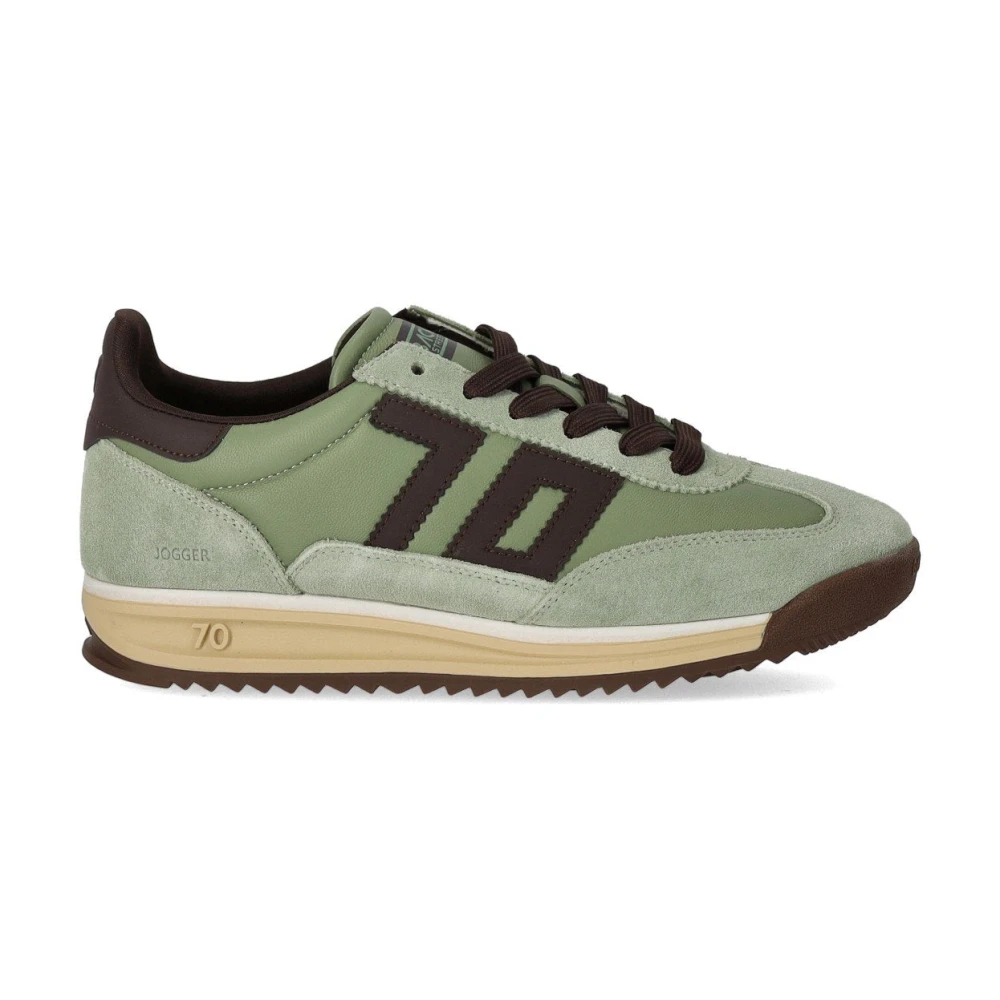 Back70 Salie Groene Leren Sneaker Dames Schoenen