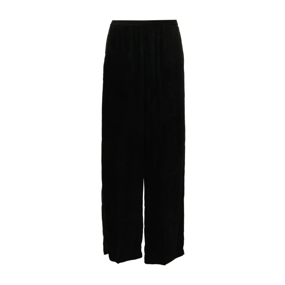 Forte Wijde Pijp Fluwelen Broek Zwart Black Dames