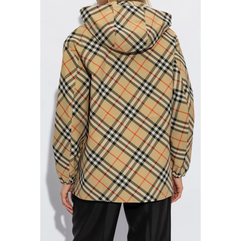 Burberry Geruite jas Beige Dames