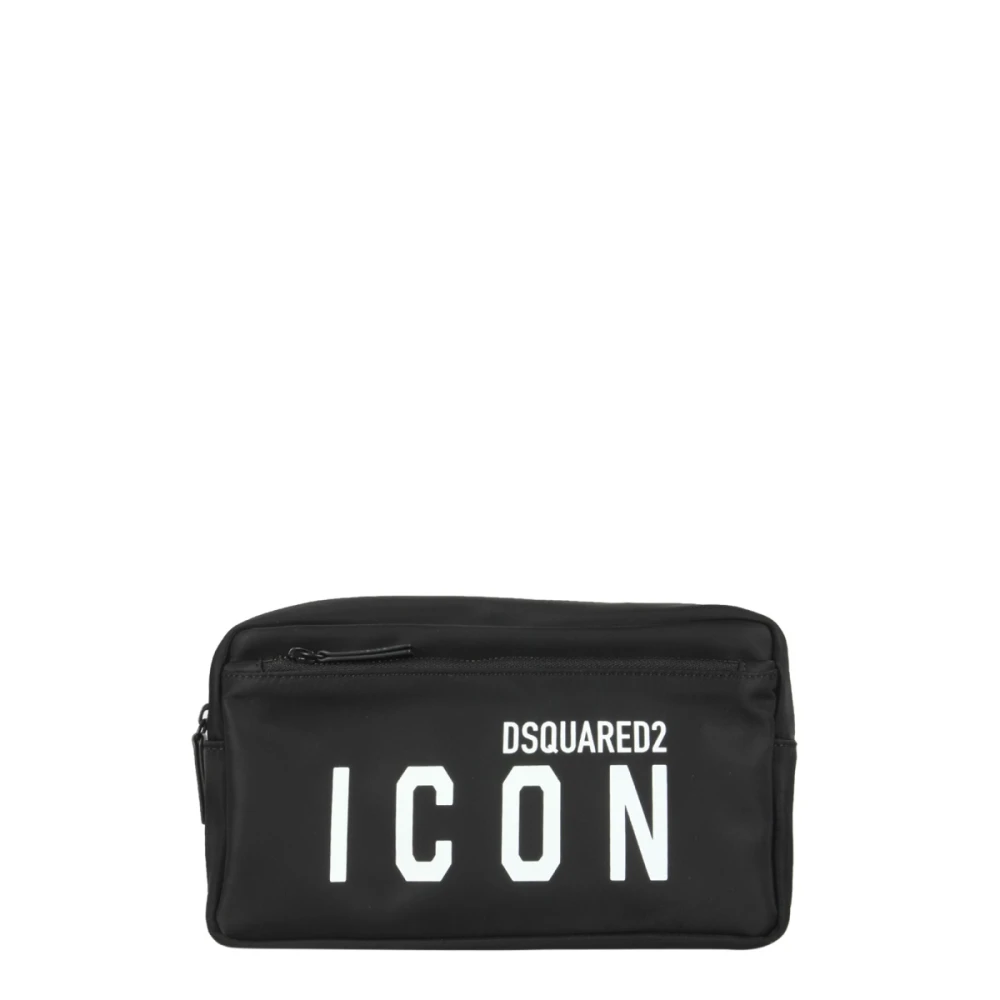 Dsquared2 Beauty Case met Icon Print en Rits Black Heren