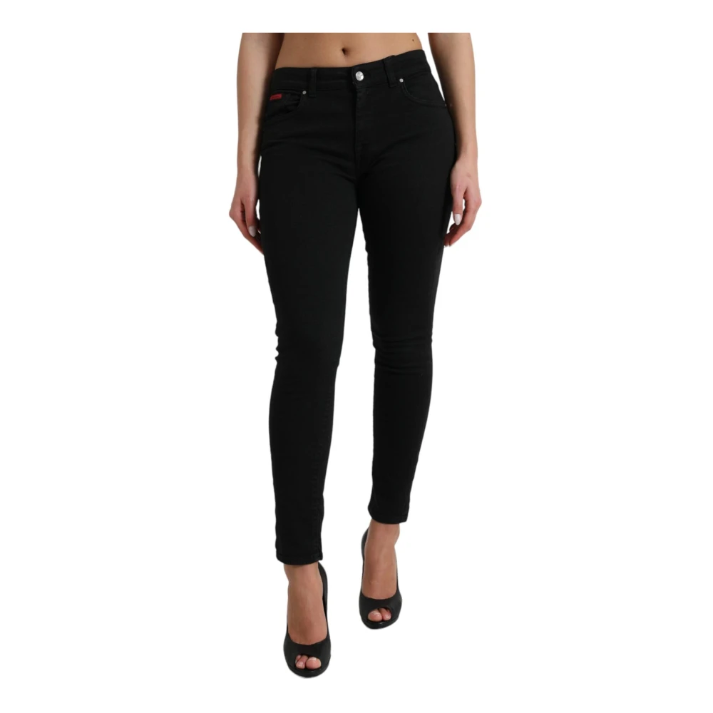 Dolce & Gabbana Zwarte Skinny Denim Jeans Black Dames