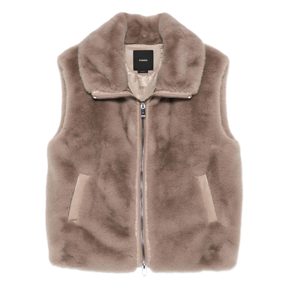 Pinko - Jackets > Vests - Beige - Pinko - Modalova