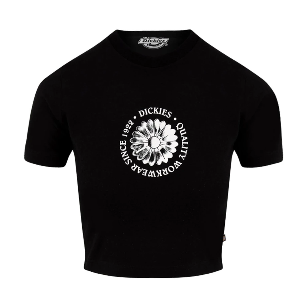 Dickies Bloemenprint Tuin T-shirt Vrouwen Black Dames