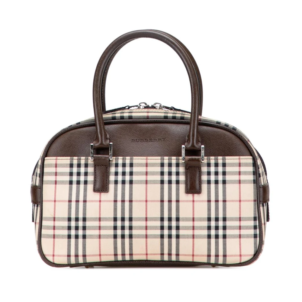 Pre-owned Structured Plaid Top Handle Bag - Burberry Vintage - Modalova