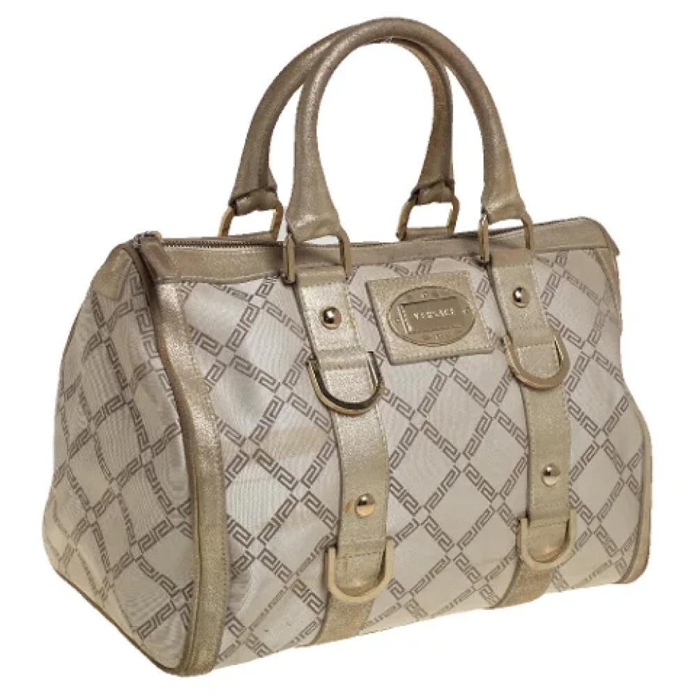 Versace Pre-owned Canvas handbags Beige Dames