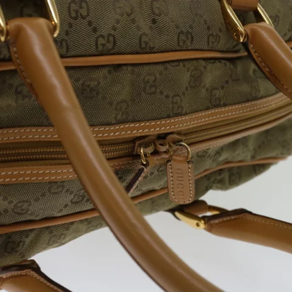 Gucci Vintage Pre-owned Canvas travel-bags Green Dames