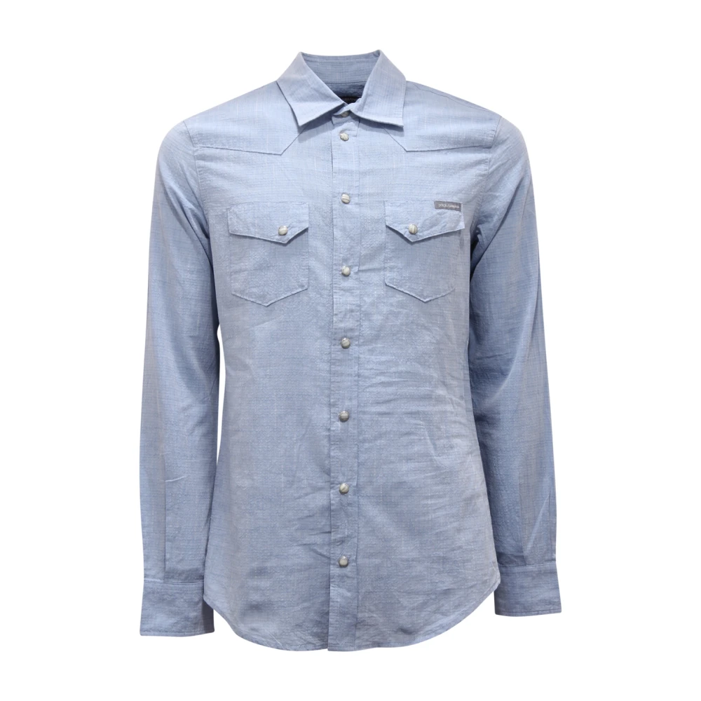 Dolce & Gabbana Blue Casual Shirts, Male, M, Fh G5cc87 Fu5k3 Shirt
