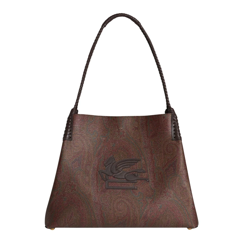 ETRO Bruine Geweven Leren Handtas Brown Dames