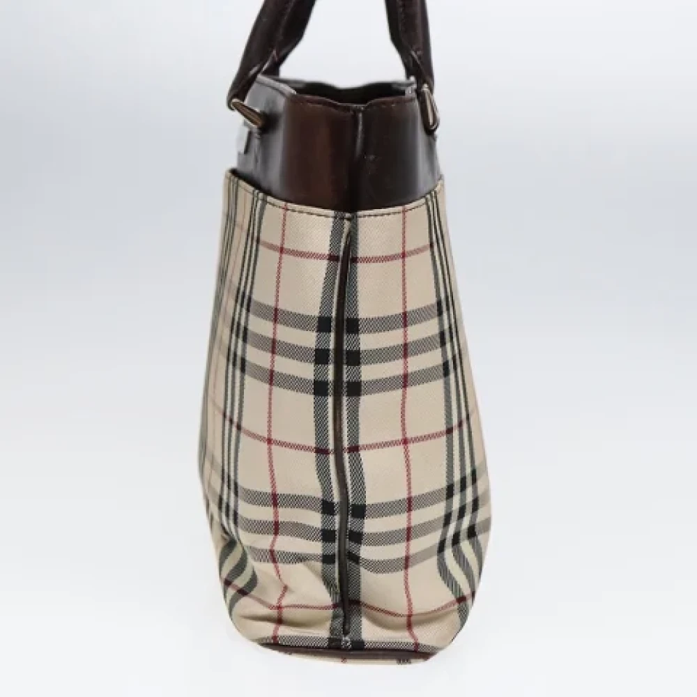 Burberry Vintage Pre-owned Canvas handbags Beige Dames