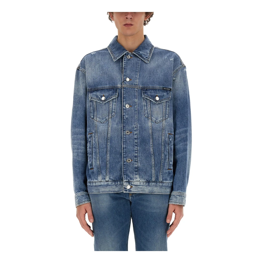 Dolce & Gabbana Giubbotto - Male - Denim Jackets - Blue - L - Jackets
