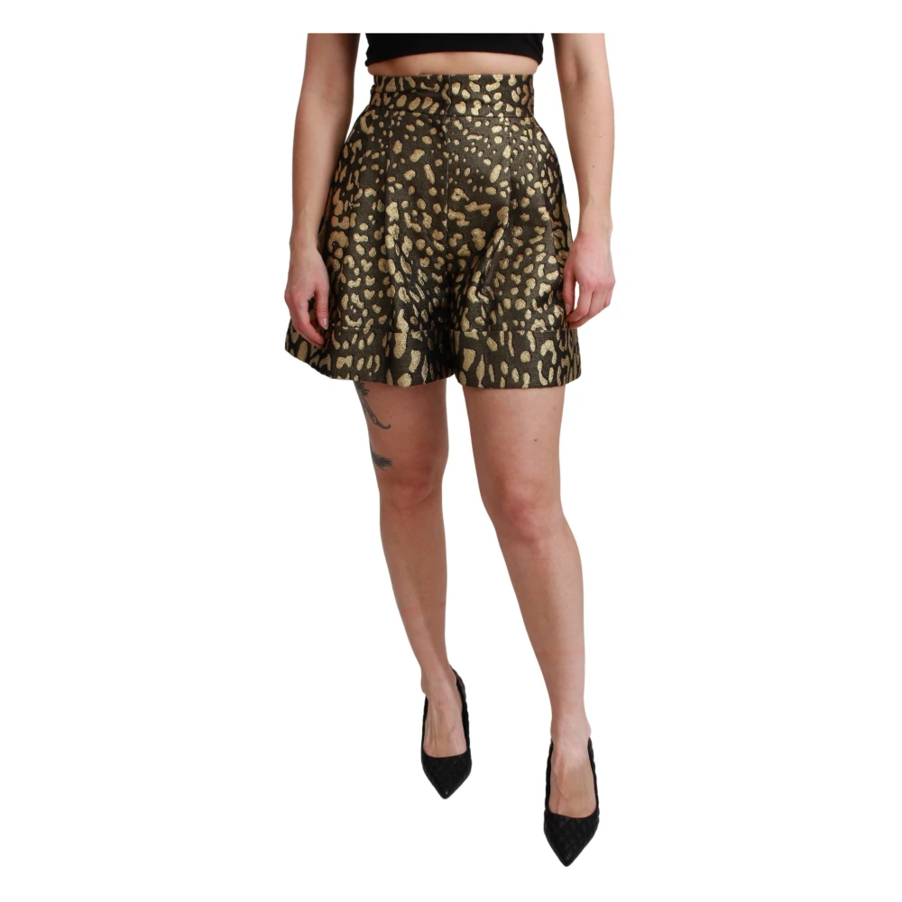 Dolce & Gabbana High Waist Mini Cotton Shorts - Female - Short Shorts - Multicolor - S - Shorts