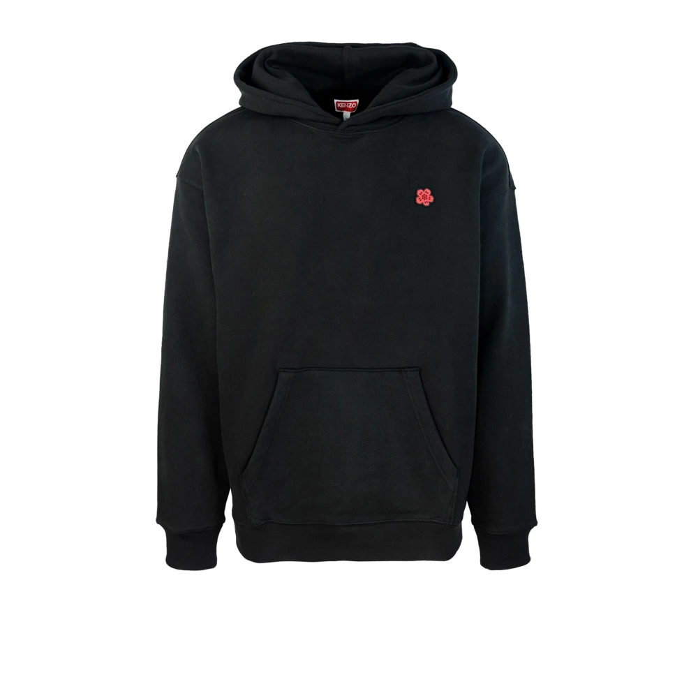 Kenzo Svart Blomma Hoodie Tröja Black, Herr